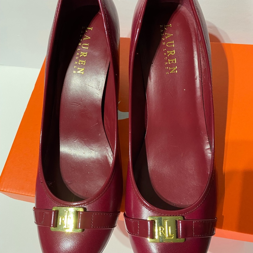 women's shoes, ralph lauren color red size 8.1/2